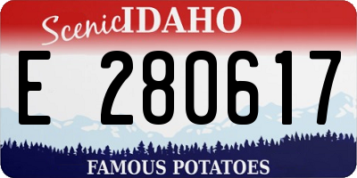 ID license plate E280617