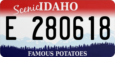 ID license plate E280618