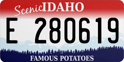 ID license plate E280619