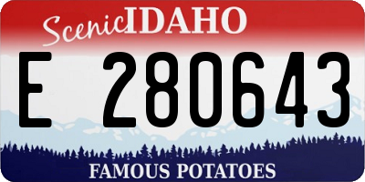 ID license plate E280643