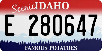ID license plate E280647