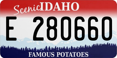 ID license plate E280660