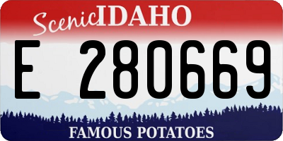 ID license plate E280669