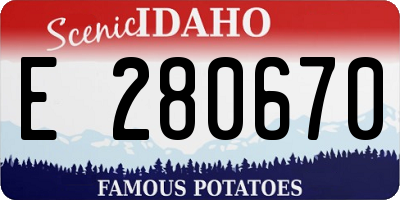 ID license plate E280670