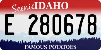 ID license plate E280678