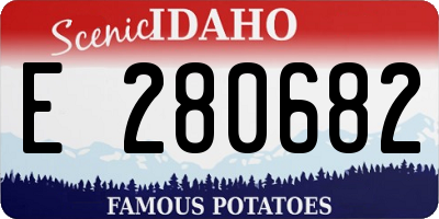 ID license plate E280682