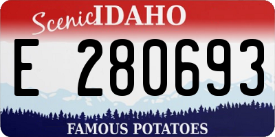 ID license plate E280693