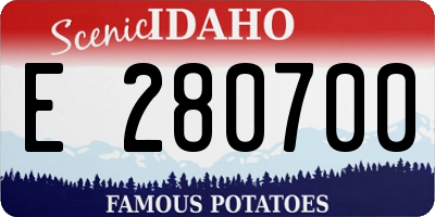 ID license plate E280700