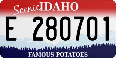 ID license plate E280701