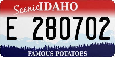 ID license plate E280702