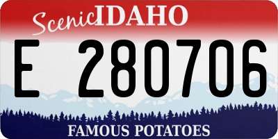 ID license plate E280706