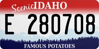 ID license plate E280708