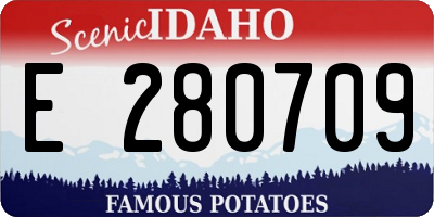 ID license plate E280709