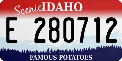 ID license plate E280712