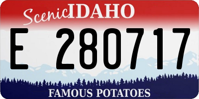 ID license plate E280717