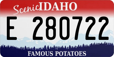 ID license plate E280722