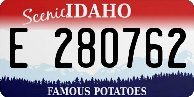 ID license plate E280762