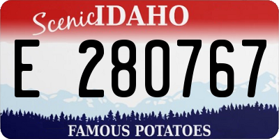 ID license plate E280767
