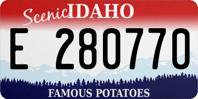 ID license plate E280770