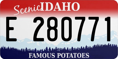 ID license plate E280771