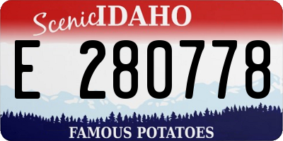 ID license plate E280778