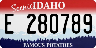 ID license plate E280789