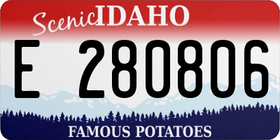 ID license plate E280806