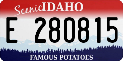 ID license plate E280815
