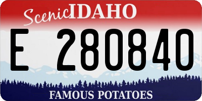 ID license plate E280840