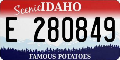 ID license plate E280849