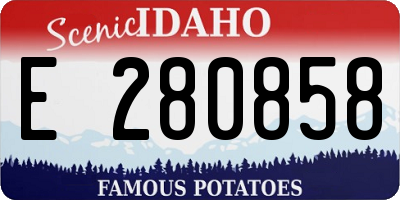 ID license plate E280858