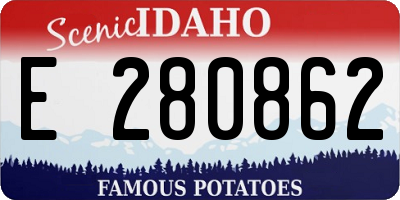 ID license plate E280862