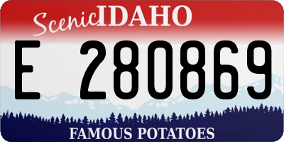ID license plate E280869