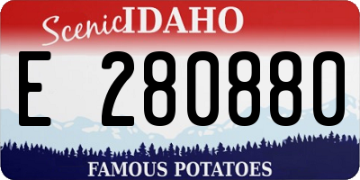 ID license plate E280880