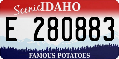ID license plate E280883