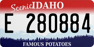 ID license plate E280884