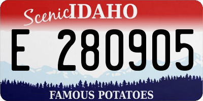 ID license plate E280905