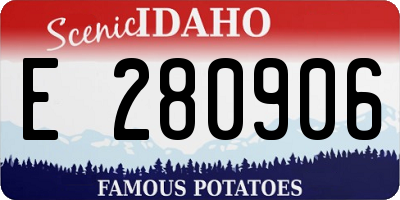 ID license plate E280906