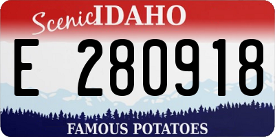 ID license plate E280918