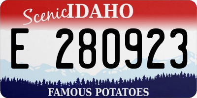 ID license plate E280923