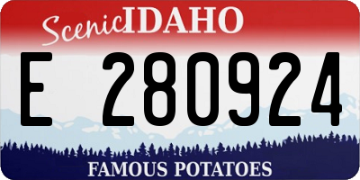 ID license plate E280924