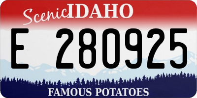 ID license plate E280925