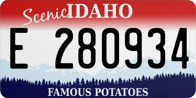 ID license plate E280934