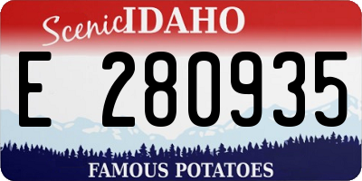 ID license plate E280935