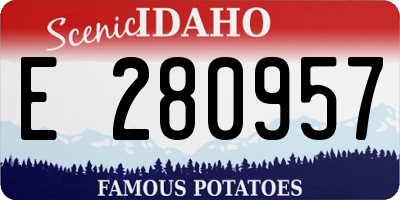 ID license plate E280957
