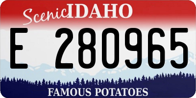 ID license plate E280965