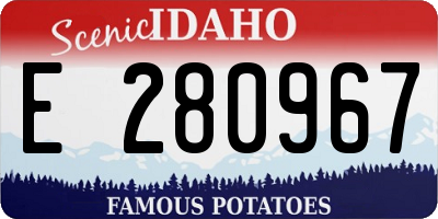 ID license plate E280967