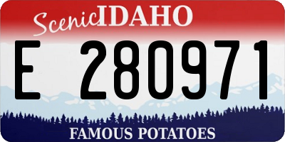 ID license plate E280971
