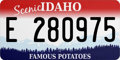 ID license plate E280975