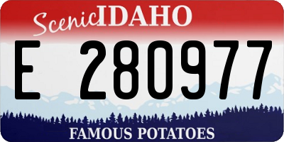 ID license plate E280977